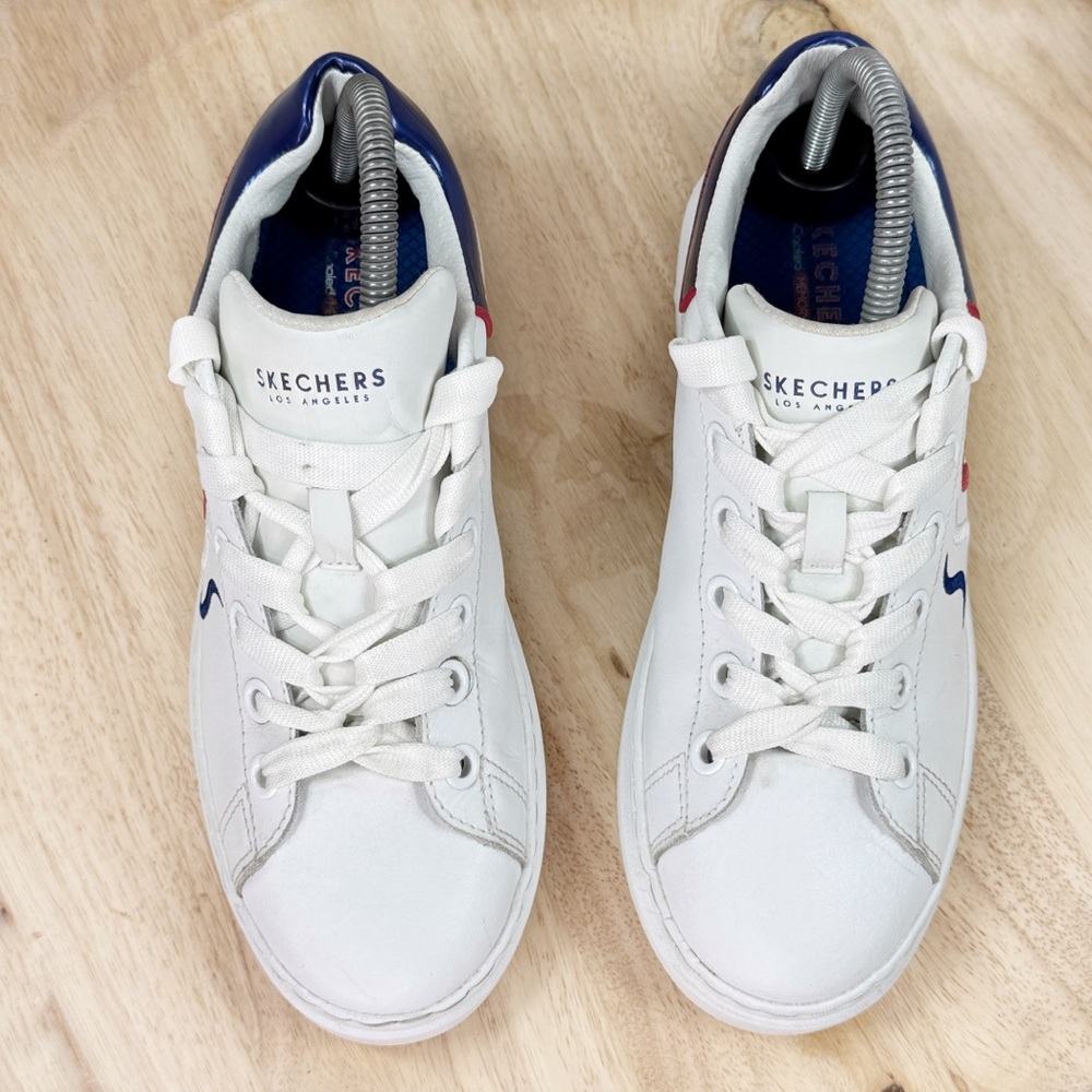 Skechers Street Los Angeles High Street Lil Miss Esss Sneakers White Red Blue 8 - Picture 4 of 11